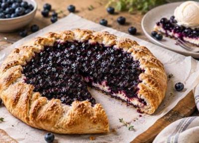 طرز تهیه گلت تابستانی با بلوبری و پنیر خامه ای طرز تهیه گلت تابستانی با بلوبری و پنیر خامه ای